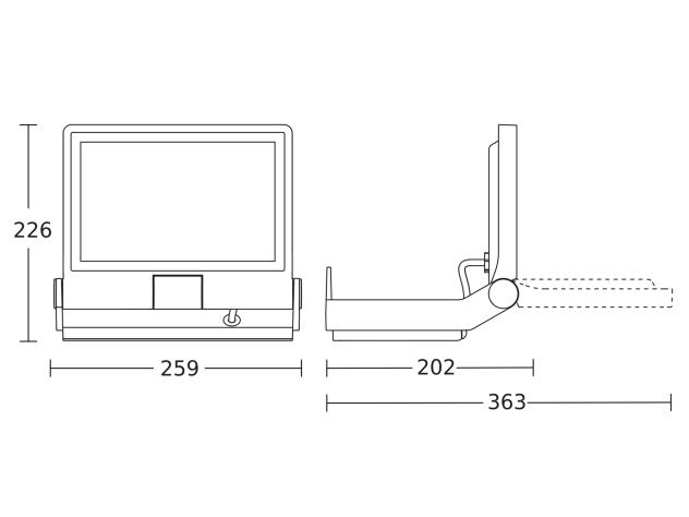  XLED PRO ONE Max sans détecteur de mouvement - blanc